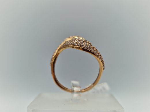 Zelta gredzens ar cirkoniju, 2.3 g, izm. 17.5