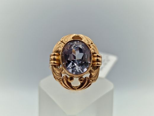 Zelta gredzens ar cirkoniju, 6.45 g, izm. 15.8