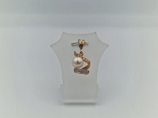 Золотой кулон с цирконом, 2.16 г