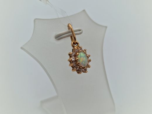 Zelta kulons ar cirkoniju, 1.43 g