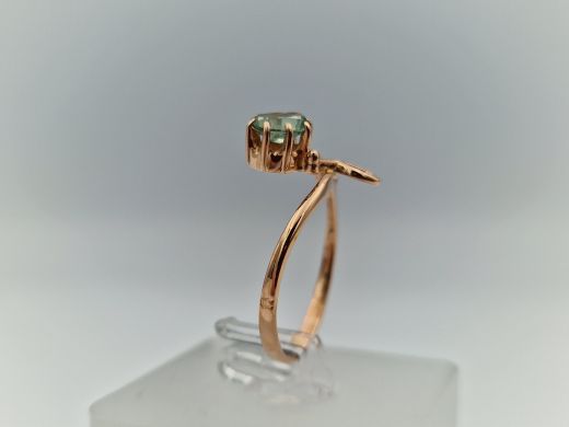 Zelta gredzens ar cirkoniju, 2.01 g, izm. 17