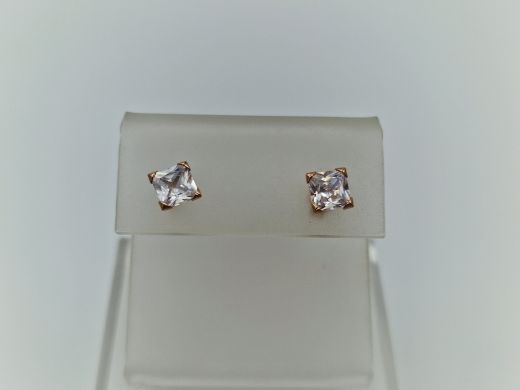 Zelta auskari ar cirkoniju, 0.78 g