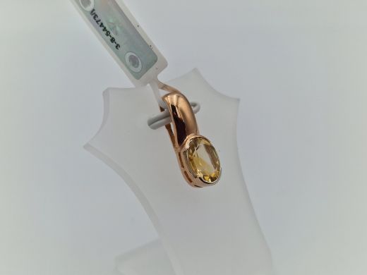 Zelta kulons ar citrīnu, 2.22 g
