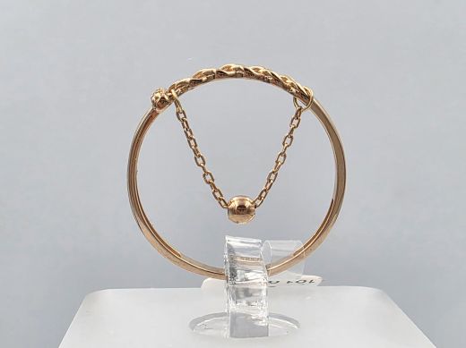 Gold ring with zircon, 1.01 g, size 17.5