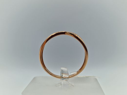 Zelta gredzens ar cirkoniju, 1.53 g, izm. 19