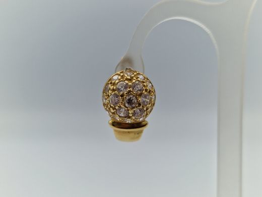 Zelta auskari ar cirkoniju, 5.75 g