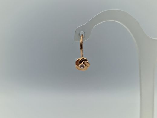 Zelta auskari ar cirkoniju, 0.95 g