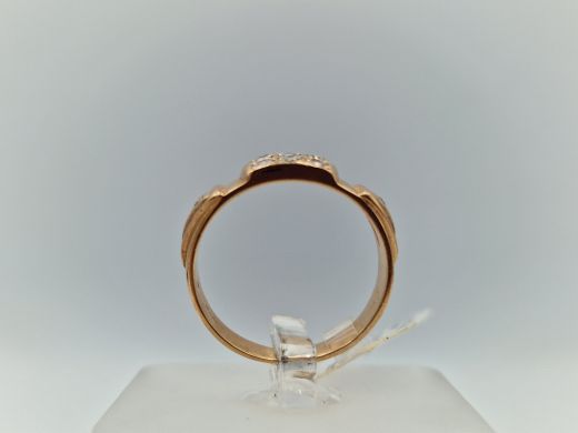 Zelta gredzens ar cirkoniju, 3.71 g, izm. 17