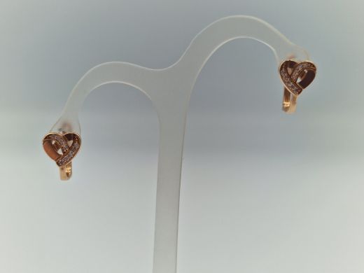 Zelta auskari ar cirkoniju, 1.48 g