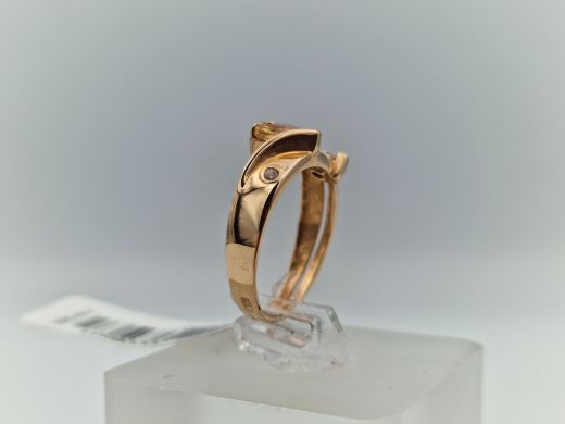 Zelta gredzens ar cirkoniju, 2.76 g, izm. 16