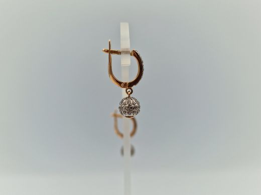 Zelta auskari ar cirkoniju, 3.1 g