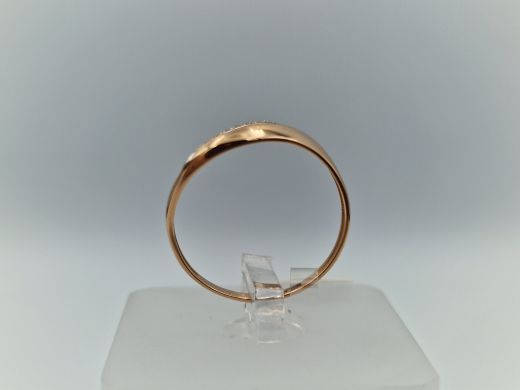 Zelta gredzens ar cirkoniju, 1.11 g, izm. 17