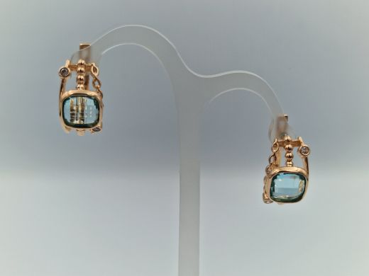 Zelta auskari ar cirkoniju, 5.67 g