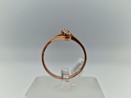 Zelta gredzens ar cirkoniju, 1.48 g, izm. 17