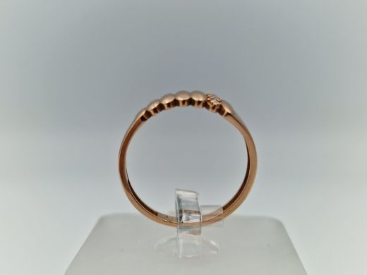 Zelta gredzens ar cirkoniju, 1.52 g, izm. 17.2