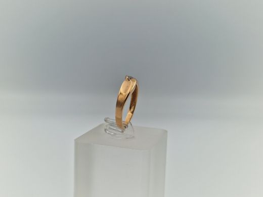 Zelta gredzens ar cirkoniju, 2.94 g, izm. 17.5