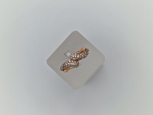 Zelta gredzens ar cirkoniju, 2.71 g, izm. 17.5