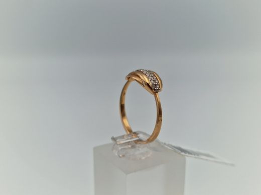 Zelta gredzens ar cirkoniju, 1.72 g, izm. 17.5