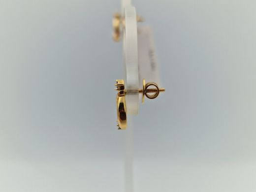 Золотые серьги с бриллиантом, 2.78 г