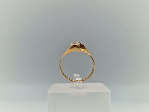 Zelta gredzens ar cirkoniju, 1.65 g, izm. 17