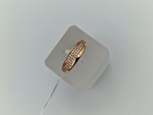 Zelta gredzens ar cirkoniju, 1.94 g, izm. 18