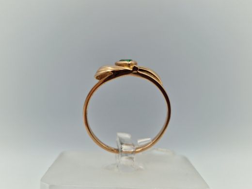 Zelta gredzens ar cirkoniju, 2.23 g, izm. 17