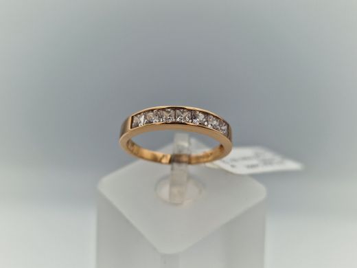 Zelta gredzens ar cirkoniju, 2.13 g, izm. 16.5