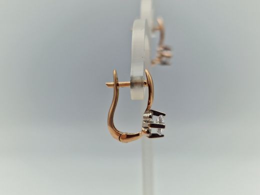 Zelta auskari ar cirkoniju, 2.96 g