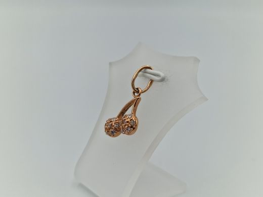 Zelta kulons ar cirkoniju, 1.27 g