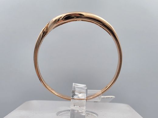 Gold ring with zircon, 1.75 g, size 18