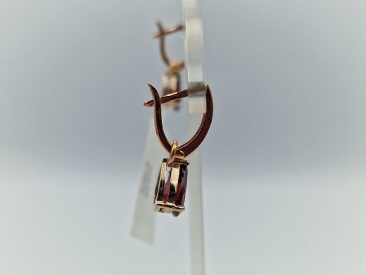 Zelta auskari ar granātu, 2.59 g