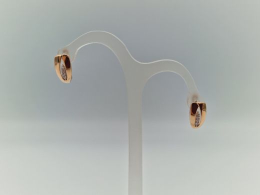 Zelta auskari ar cirkoniju, 1.42 g