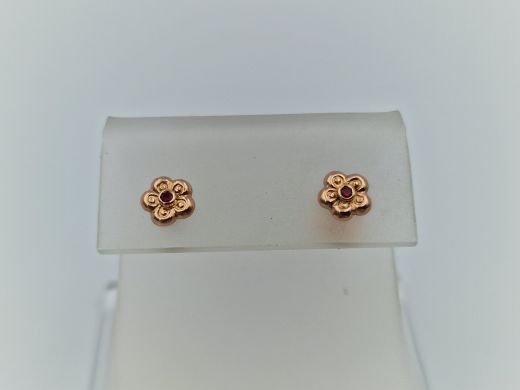 Zelta auskari ar cirkoniju, 1.53 g