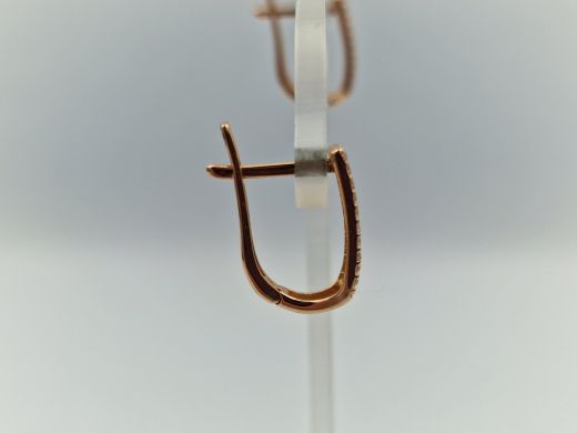 Zelta auskari ar cirkoniju, 2.58 g