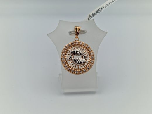 Zelta kulons ar cirkoniju, 2.14 g