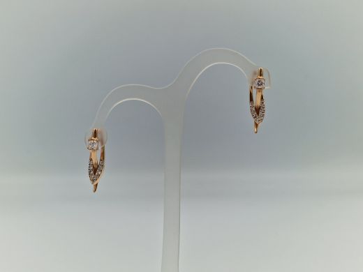 Zelta auskari ar cirkoniju, 4.23 g