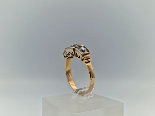 Zelta gredzens ar cirkoniju, 3.23 g, izm. 18.5