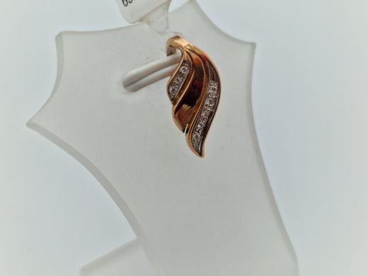 Золотой кулон с цирконом, 1 г