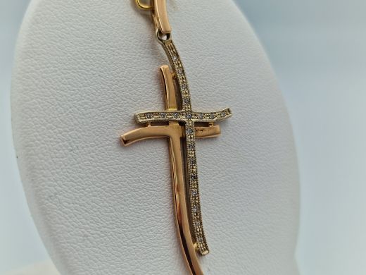 Zelta kulons ar briljantu, 2.77 g