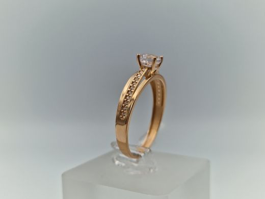 Zelta gredzens ar cirkoniju, 2.15 g, izm. 20