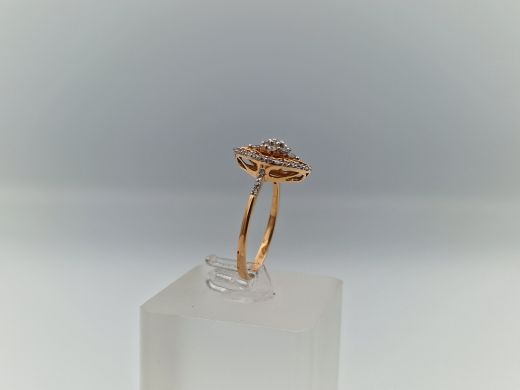 Zelta gredzens ar cirkoniju, 2.34 g, izm. 18