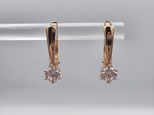 Zelta auskari ar cirkoniju, 2.76 g