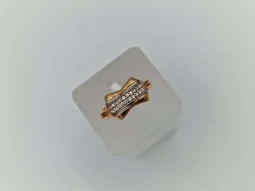 Zelta gredzens ar cirkoniju, 1.92 g, izm. 17.5