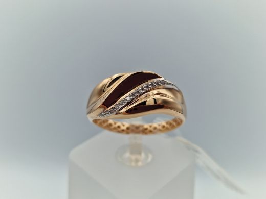 Zelta gredzens ar cirkoniju, 2.38 g, izm. 20.5