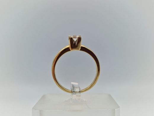 Zelta gredzens ar cirkoniju, 2.85 g, izm. 16.8