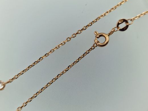 Zelta ķēdīte ar cirkoniju, 2.81 g, izm. 40