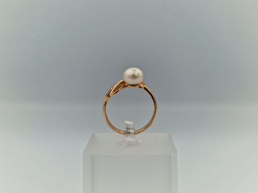 Zelta gredzens ar cirkoniju, 2.97 g, izm. 17