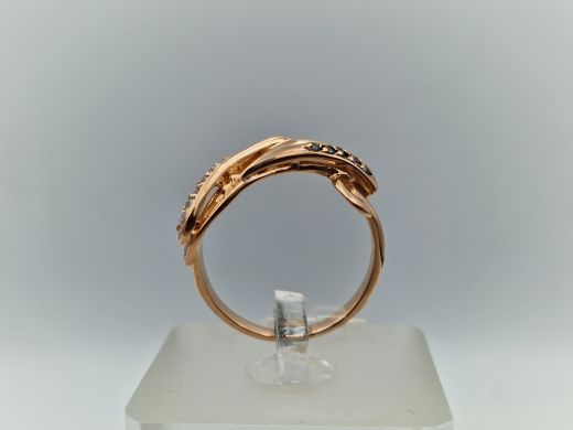 Zelta gredzens ar cirkoniju, 3.22 g, izm. 17.5