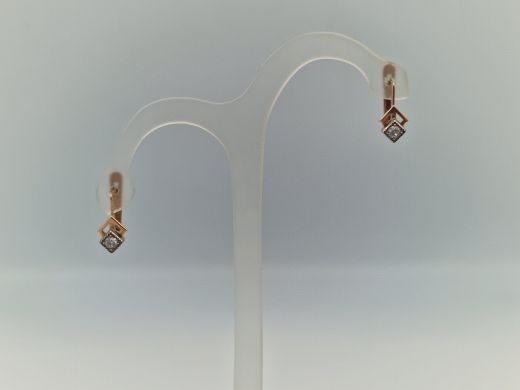 Zelta auskari ar cirkoniju, 2.68 g