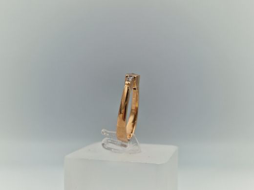 Zelta gredzens ar cirkoniju, 3.17 g, izm. 16.5